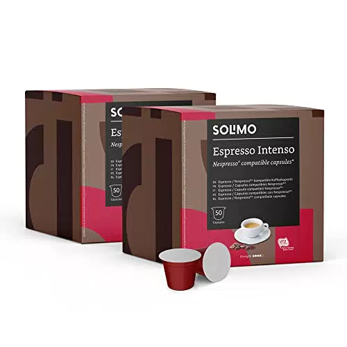 Marchio Amazon - Solimo Espresso Intenso, capsule compatibili Nespresso
