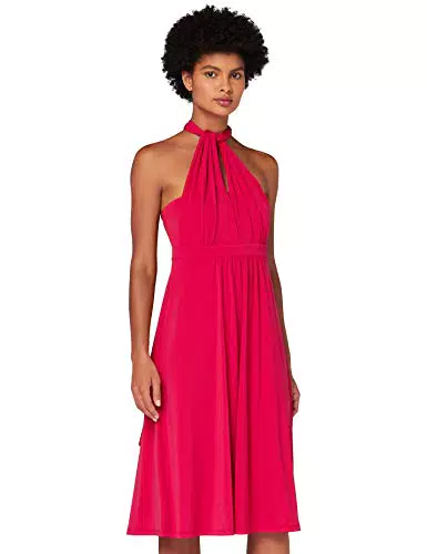 Marchio Amazon - TRUTH & FABLE Vestito Midi Halter Donna