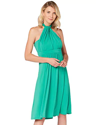 Marchio Amazon - TRUTH & FABLE Vestito Midi Halter Donna