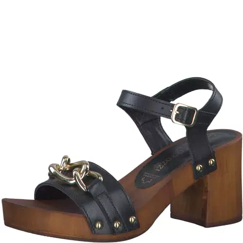 Marco Tozzi 2-2-28362-20 Sandali in Pelle, Tacco Donna