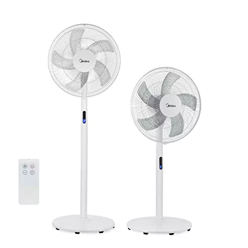 Midea FS40-18BR Ventilatore a Piantana, 3 in 1 Ventilatore Silenzioso 38 dB con Display LED
