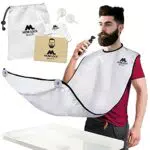 Mobi Lock Migliore Bavaglino per la Rasatura della Barba Il miglior modo per radersi Grembiule da barba e mantello da barba Include pettine modellante