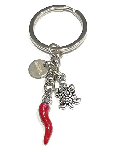 MODA MavillA portachiave tartaruga scaramantico acciaio idea regalo