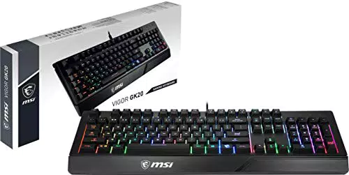 MSI Vigor GK20 IT Tastiera Gaming ergonomica con retroilluminazione RGB