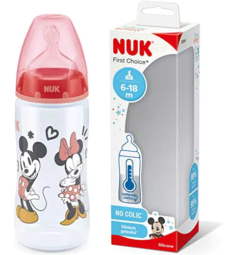 NUK First Choice+ Biberon, 6-18 Mesi, Controllo Temperatura