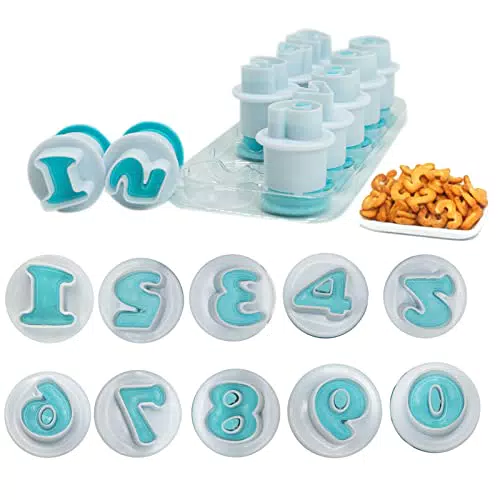 Numero per pasta di zucchero, Set di 10 stampi per pasta di zucchero