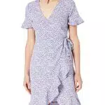 Only Onlolivia S/S Wrap Dress Wvn Noos Vestito, Viola