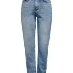 Only Onlveneda Life Mom Jeans Rea7452, Denim Blu Chiaro