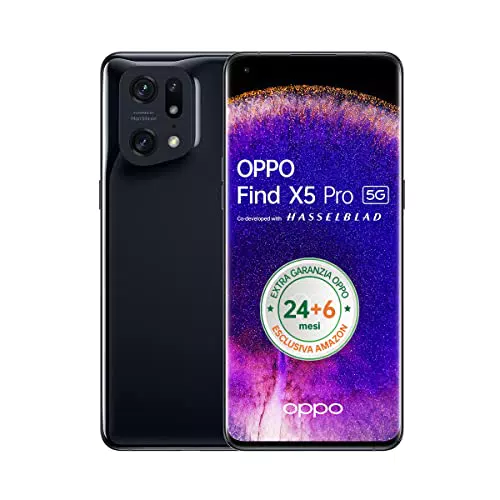 OPPO Find X5 Pro Smartphone, AI Tripla Fotocamera 50+50+13MP
