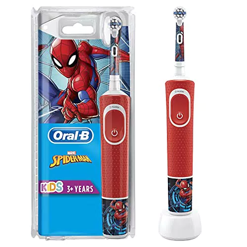Oral-B Spazzolino Elettrico Bambini Marvel, Setole Morbide