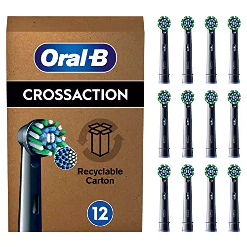 Oral-B Testine Di Ricambio Pro Cross Action Black. 12 Testine. Adatto Per Buca Delle Lettere