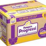 Pampers Progressi Primi Giorni, 84 Pannolini, Due Pacchi Taglia 1 e Un Pacco Taglia 2