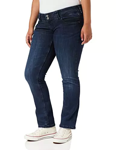 Pepe Jeans Venus, Jeans Straight Donna, Nero
