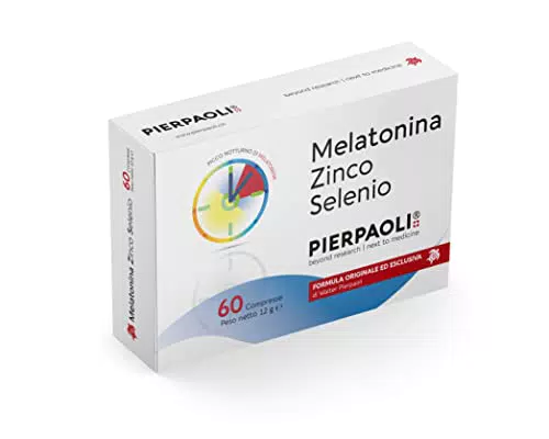PIERPAOLI - Melatonina Zinco Selenio: Integratore Alimentare che Contribuisce a Migliorare la Funzione del Sonno e a Supportare il Sistema Immunitario