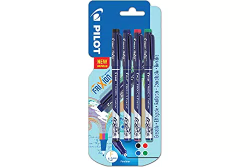 Pilot FriXion 702537007 - Confezione da 4 pezzi, colore: Nero/Blu/Rosso/Verde