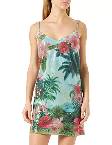 Pinko Affrescato Abito Full Paillett Vestito Casual
