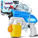 Pistola ad Acqua Elettrica, Water Gun Electric, con Capacità 300CC+9M Lunga Distanza+Luci a LED+Effetti Sonori di Spari Impermeabile a Prova di Perdita Esterno Pistole Giocattolo per Bambini