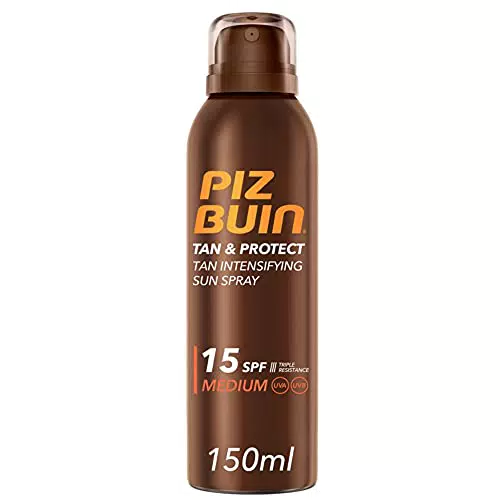 Piz Buin, Tan & Protect, Spray Abbronzante con Protezione SPF 15
