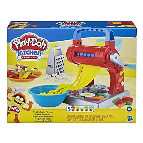 Play-Doh Hasbro Set per La Pasta, Play Set Kitchen Creations con 5 Vasetti di Pasta da Modellare