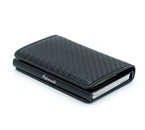 Portafoglio Performante uomo nero- con sottile Clip RFID - Porta carte - Portafogli porta tessere slim tascabile - portadocumenti. Regalo