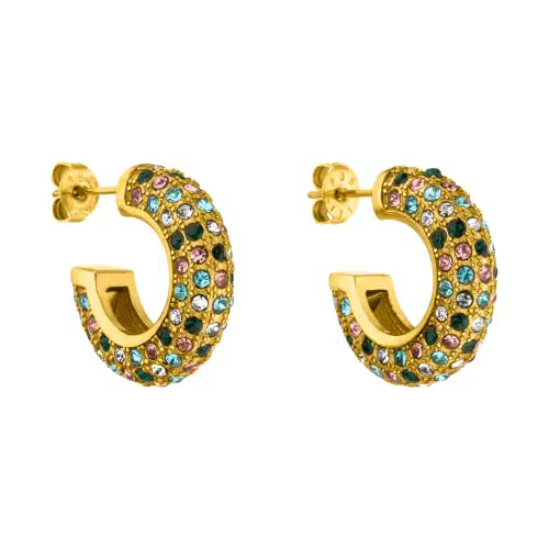 PURELEI Orecchini Colorful Glitter, oro