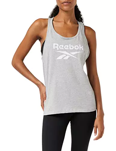 Reebok Identity Big Logo Canotta, Medium Grey Heather