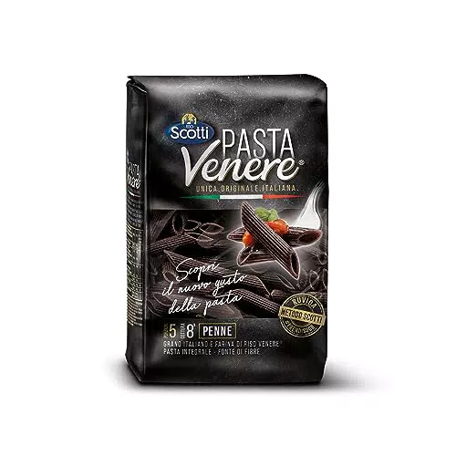 Riso Scotti, Pasta Venere Penne, Pasta Integrale di Riso Venere Coltivato in Italia