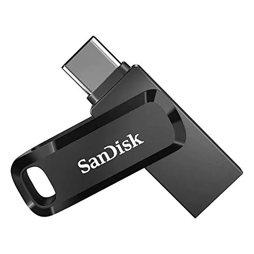 SanDisk 64GB Ultra Dual Drive Go USB Type-C Flash Drive with reversible USB Type-C and USB Type-A connectors