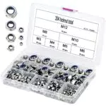 Set di dadi di bloccaggio in nylon, 190 pezzi, dimensioni M3