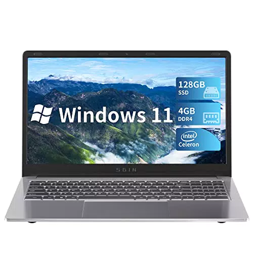 SGIN 15, 6 pollici Laptop 4 GB RAM 128 GB SSD Notebook