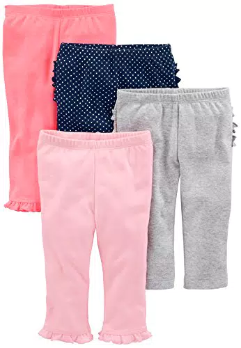 Simple Joys by Carter's Pantaloni Bimba, Pacco da 4