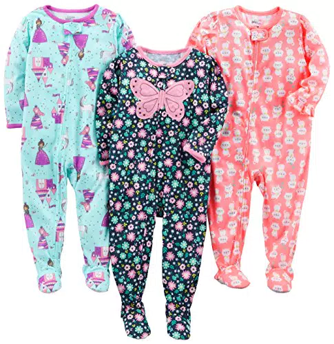 Simple Joys by Carter's Pigiama con Piede in Jersey di Poliestere Ampio Bimba