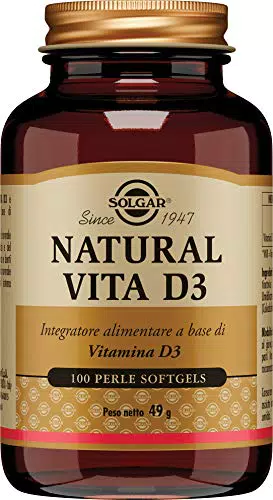 Solgar Natural Vita D3, 100 perle softgel