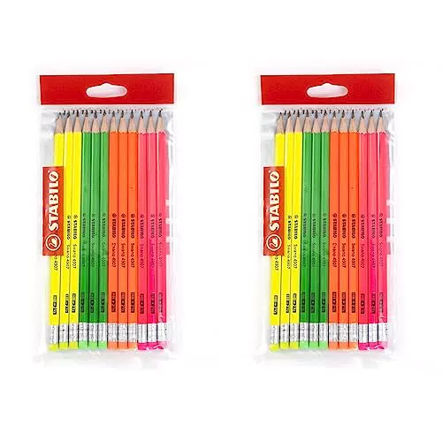 Stabilo Matita in grafite Swano fluo - Pack da 12 - Colori assortiti