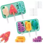 Stampi Gelato Ghiaccioli, 2 Pezzi Formine per Ghiaccioli Silicone Senza BPA