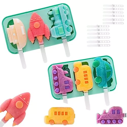 Stampi Gelato Ghiaccioli, 2 Pezzi Formine per Ghiaccioli Silicone Senza BPA