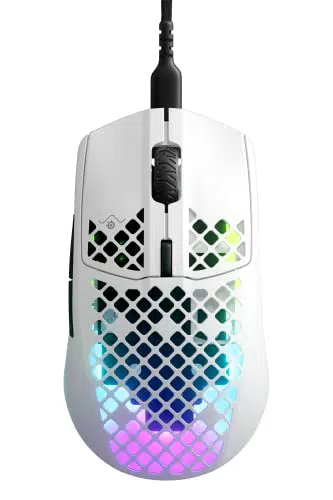 SteelSeries Aerox 3 Wireless Snow - Mouse da gaming super leggero - 68g Design resistente all'acqua - 200 ore di durata della batteria