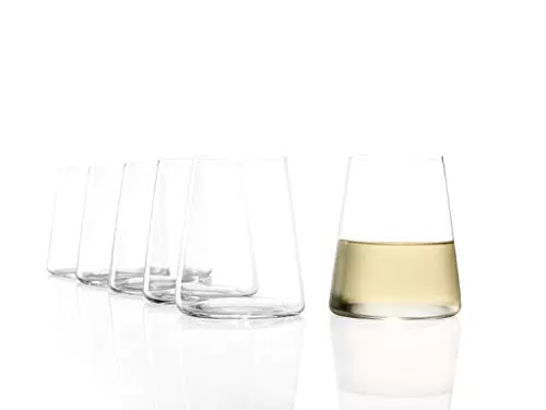 Stölzle Lausitz Power bicchieri vino senza stelo I 380ml I Set 6 bicchieri vino bianco I per lavastoviglie I cristallo senza piombo I pregiata qualità I bicchieri vino eleganti infrangibili