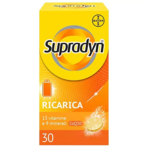Supradyn Ricarica Multivitaminico Completo, Gusto Arancia 30 Compresse Effervescenti
