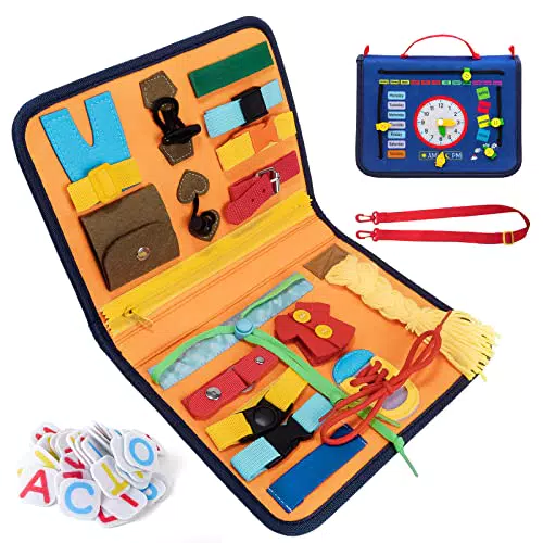 Tabellone per bambini occupato Tabellone per attività sensoriali Montessori per regali 1 2 3 4 anni Bambini che imparano le abilità motorie in età prescolare per attività Giocattoli da viaggio