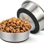 TagME 2 x 520ml ciotola per cani in acciaio inox, con Fondo in silicone