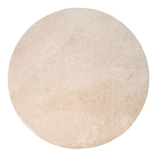 Tappeto Salotto Pelo Corto Rotondo Moderno Morbido Lavabile Monocolore
