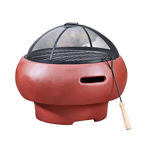 Teamson Home Giardino Piccolo, Braciere Rotondo a Legna