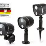 Technaxx Telecamera di sorveglianza di sicurezza paesaggistica per esterni realizzata impermeabile dotata di illuminazione a LED e sensore a infrarossi passivi TX-106