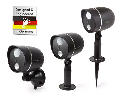 Technaxx Telecamera di sorveglianza di sicurezza paesaggistica per esterni realizzata impermeabile dotata di illuminazione a LED e sensore a infrarossi passivi TX-106