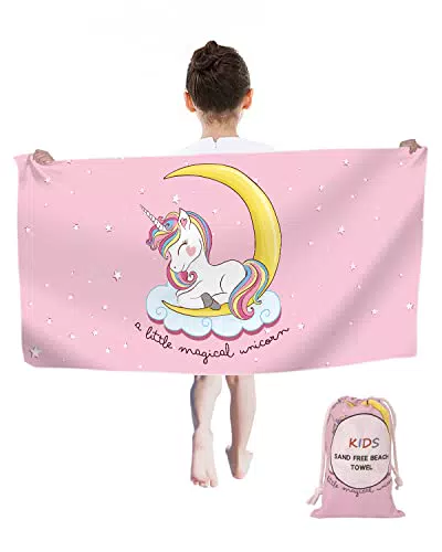 Telo da spiaggia con unicorno, telo mare per bambini