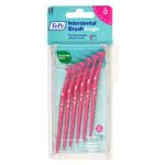TePe Spazzolini interdentali angolari rosa /Pulizia controllata degli spazi interdentali anche in aree difficili da raggiungere/1 x spazzolino interdentale ad angolo 6