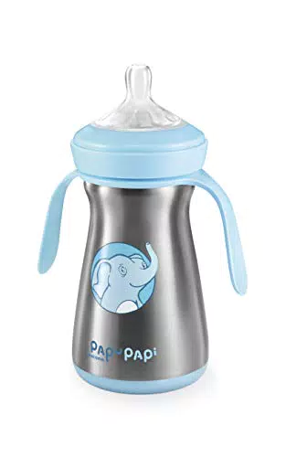 Tescoma Papu Papi Biberon Termico, Acciaio Inox, Azzurro