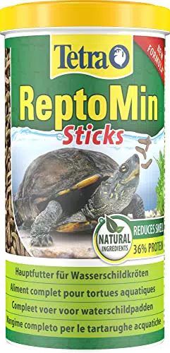 Tetra ReptoMin Sticks Turtle Food - Alimento di Base Bilanciato per Tartarughe Acquatiche Adulte, Barattolo da 1 L