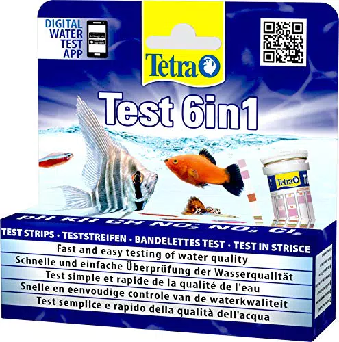 Tetra Test 6in1, Test dell'Acqua per l'Acquario, Controllo Facile e Veloce della Qualità dell'Acqua